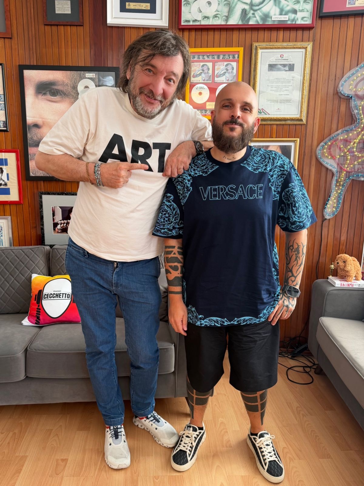 Roberto Mantovani con Claudio Cecchetto